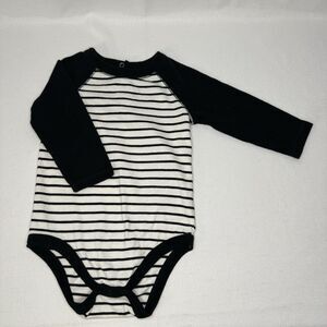 Circo Boys Black & White Striped Bodysuit 6-9M